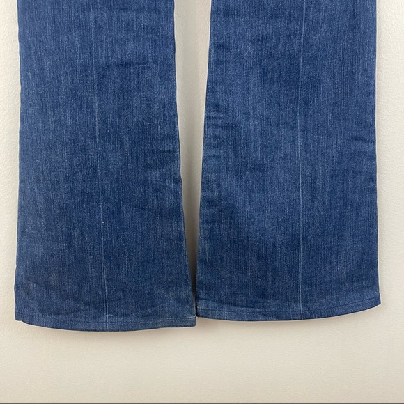 ANTHROPOLOGIE Silence + Noise Dark Denim High Rise Flare Jeans Sz 27 - Picture 8 of 10